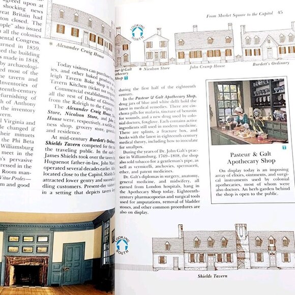 Official Guide To Colonial Williamsburg by Michael Olmert 1985 PB Book Maps - Picture 8 of 10